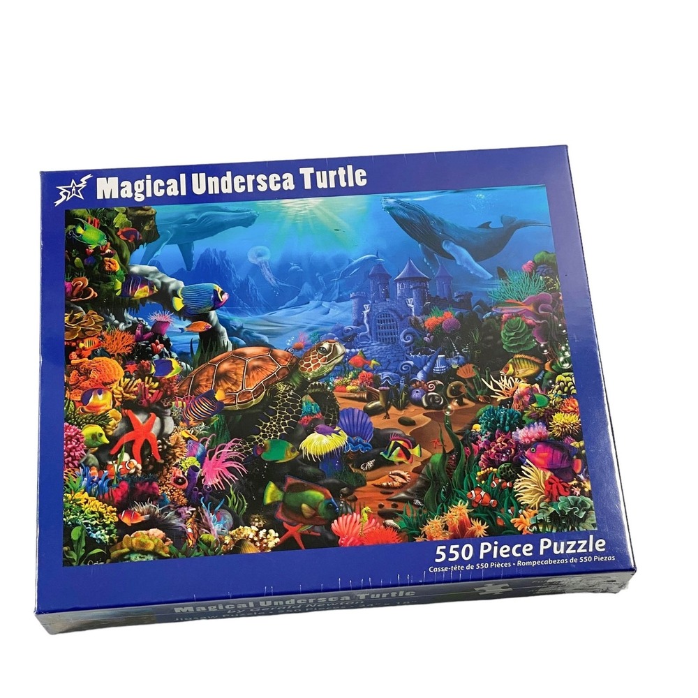 Vermont Christmas Company Magical Undersea Turtle Newton 550 Pcs Puzzle NEW